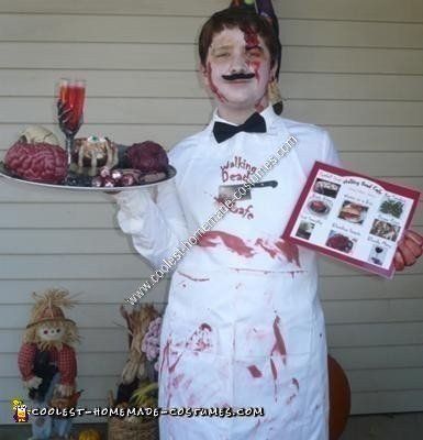 Homemade Dead Waiter Halloween Costume Idea