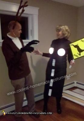 Homemade Deer Caught in Headlights Couple Costume