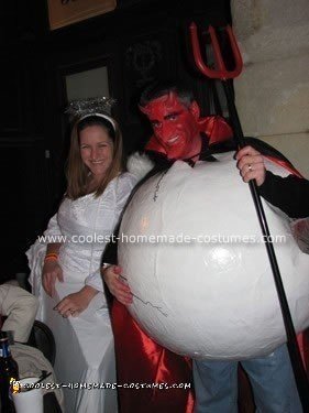 Homemade Deviled Egg and Angel Food Cake Couple Costume