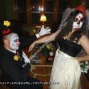 Homemade Dia de los Muertos Bride and Groom Couple Costume