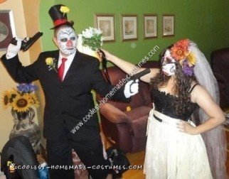 Homemade Dia de los Muertos Bride and Groom Couple Costume