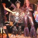 Homemade Disco Ball and Disco Dancer Couple Costume