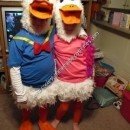 Homemade Donald Duck and Daisy Duck Couple Costume Idea