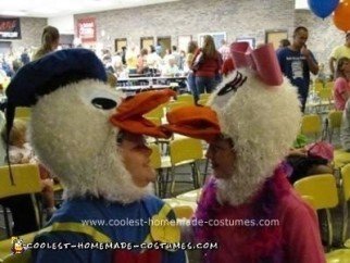 Homemade Donald Duck and Daisy Duck Couple Costume Idea