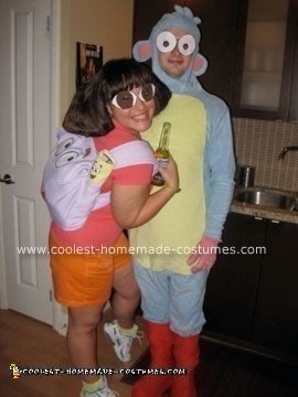 Homemade Dora and Boots Couple Costume