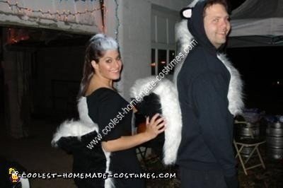 Homemade Drunk as Skunks Couple Costume