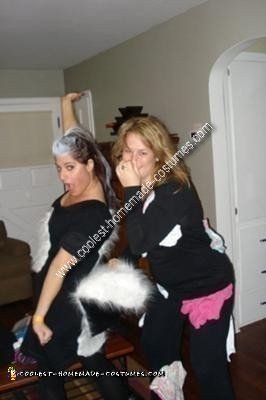 Homemade Drunk as Skunks Couple Costume