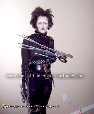 Homemade Edward Scissorhands Halloween Costume