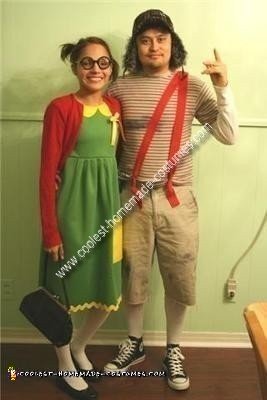 Homemade Chilindrina and El Chavo del Ocho Couple Costume