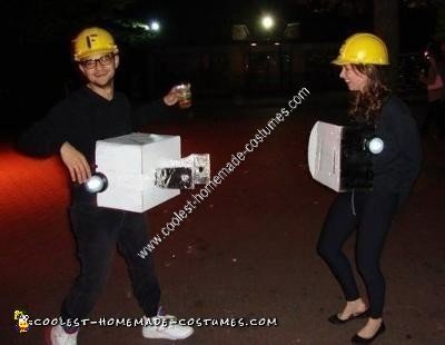 Homemade Electricians Couple Costume