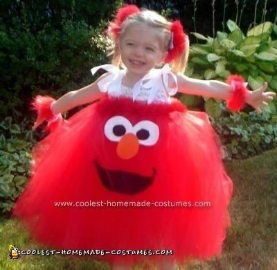 Homemade Elmo Tutu Dress Costume