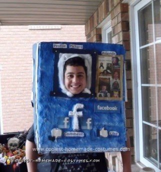 Homemade Face-Book Halloween Costume Idea