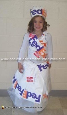 Homemade Fed-Ex Princess Costume