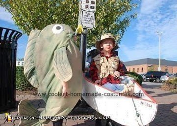 Homemade Fisherman and Fish Costumes