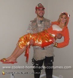 Homemade Fisherman and his Catch Couple Halloween Costume Idea