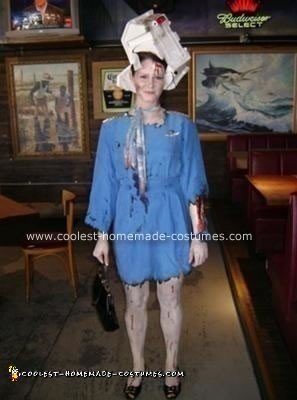 Homemade Flight 666 Stewardess Costume