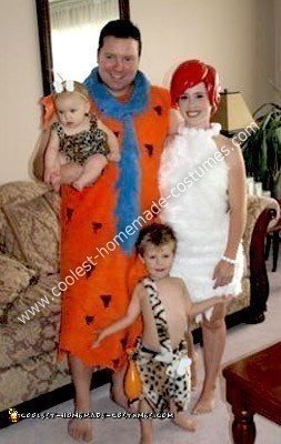 Homemade Flintstone Family Costume
