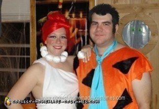 Homemade Flintstones Couple Halloween Costumes