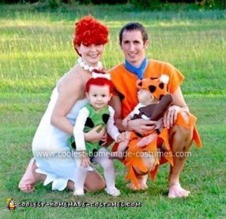 Homemade Flintstones Family Costume - Baby Costume Ideas
