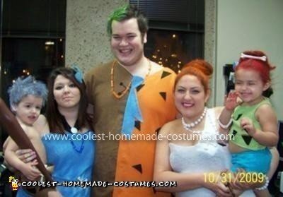 Homemade Flintstones Group Costume