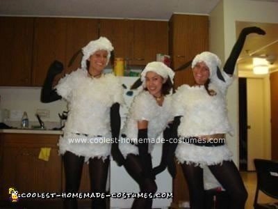 Homemade Flock of Sheep Group Costume