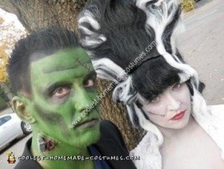 Homemade Frankenstein and Bride Costume
