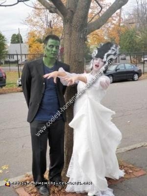 Homemade Frankenstein and Bride Costume