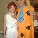 Homemade Fred and Wilma Couple Costume