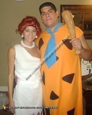 Homemade Fred and Wilma Couple Costume