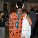 Homemade Fred and Wilma Flintstone Couple Costume