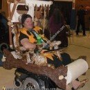 Homemade Fred Flintstone and Flintmobile Wheelchair Costume