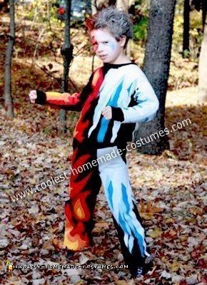 Homemade Freeze Flame Child Costume