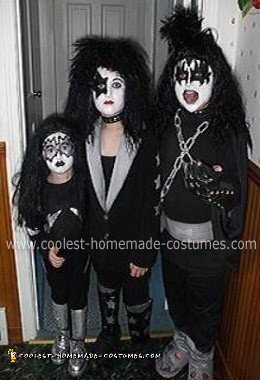 Homemade Gene, Paul and Ace from KISS  Kids Costume