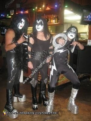 Homemade Gene Simons and KISS Group Costume