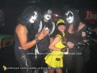 Homemade Gene Simons and KISS Group Costume