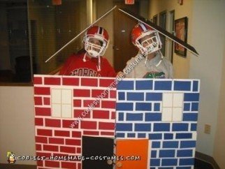 Homemade Georgia Florida House Divided Couple Costume Idea