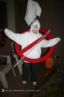 Homemade Ghostbuster Ghost Boy's Halloween Costume Idea