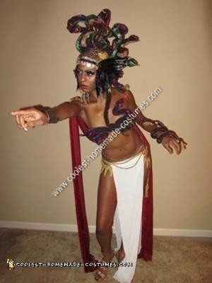 Homemade Golden Medusa Halloween Costume