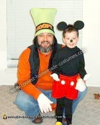 Homemade Goofy and Mickey Mouse Costumes