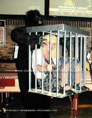 Homemade Gorilla Carrying Girl in Cage Costume