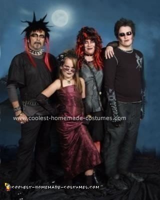 Homemade Goth Family Costumes