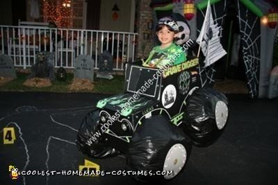 Homemade Grave Digger Monster Truck Halloween Costume Idea