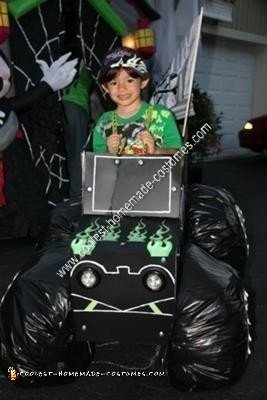 Homemade Grave Digger Monster Truck Halloween Costume Idea