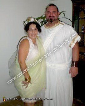 Homemade Greek God and Goddess Couple Costume