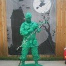 Homemade Green Army Man Halloween Costume Idea