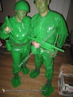 Homemade Green Army Men Halloween Costume Idea