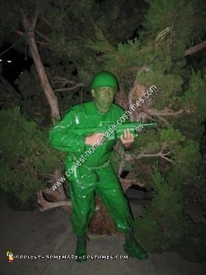 Homemade Green Army Men Halloween Costume Idea