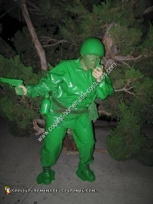 Homemade Green Army Men Halloween Costume Idea
