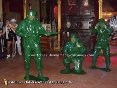 Homemade Green Plastic Army Men Costumes