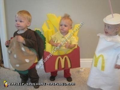 Coolest Homemade Happy Meal Triplets Halloween Costume Ideas